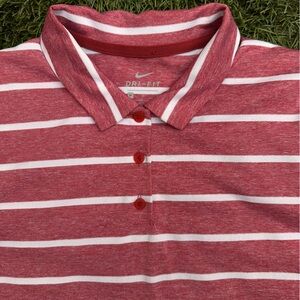 Nike Women’s Tour Performance Dri-Fit Polo Shirt Striped Stretch Tennis Golf M